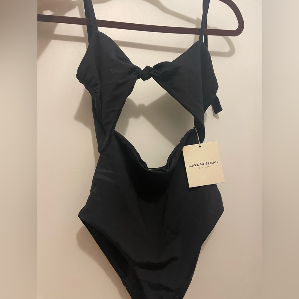 Mara Hoffman Black Kia One Piece Fully Lined Swimsuit Size XS NWT $250 UPF 50 - Picture 10 of 13
